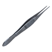 Wills Hospital Utility Forceps, Straight Shafts, 13mm Crisscross Serrated Platform, Wide Serrated Handle, Polished Finish, Overall Length 4-3/8" (110mm) 5-2015,41030,May-12,E1901