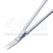 Wilmer Conjunctival Utility Scissors, Angled On Flat, Sharp Tips, Serrated Blades, 18mm Mid-Screw To Tip, Ring Handle, Polished Finish, Overall Length 3-3/4" (94mm) - 5-4561