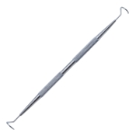 Worst Pigtail Probe, Stainless Steel, 9mm Diameter Pigtail Curved Blunt Probes, Including Pre-Cut Polyethylene Tubes, Round Knurled Handle, Polished Finish, Overall Length 5-1/2" (140mm) 1264592,May-62,E4251