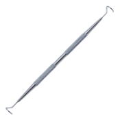 Worst Pigtail Probe, Stainless Steel, 9mm Diameter Pigtail Curved Blunt Probes, Including Pre-Cut Polyethylene Tubes, Round Knurled Handle, Polished Finish, Overall Length 5-1/2" (140mm) 1264592,May-62,E4251