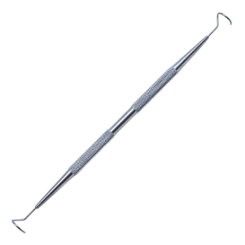 Worst Pigtail Probe, Stainless Steel, 9mm Diameter Pigtail Curved Blunt Probes, Round Knurled Handle, Overall Length 5-1/2" (140mm) 1264592,May-62,E4251