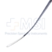 Wright Fascia Needle, Curved Shaft, Ring Handle, Polished Finish, 2mm Wide Tip, 1mm X 6mm Eye, Overall Length 5-1/8" (130mm) - 5-3599
