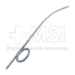 Wright Fascia Needle, Curved Shaft, Ring Handle, Polished Finish, 2mm Wide Tip, 1mm X 6mm Eye, Overall Length 5-1/8" (130mm) - 5-3599