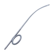 Wright Fascia Needle, Curved Shaft, Ring Handle, Polished Finish, 2mm Wide Tip, 1mm X 6mm Eye, Overall Length 5-1/8" (130mm) 620669,May-99,K1-8540,E2488
