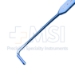 Wright Grooved Muscle Hook, Titanium, Left, Working End 2.5mm Diameter x Inside 11.5mm x Outside 14.5mm Long, With Groove, Round Fenestrated Handle, Overall Length 5-1/2" (140mm) - TDK-7274WL