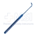 Wright Grooved Muscle Hook, Titanium, Left, Working End 2.5mm Diameter x Inside 11.5mm x Outside 14.5mm Long, With Groove, Round Fenestrated Handle, Overall Length 5-1/2" (140mm) - TDK-7274WL