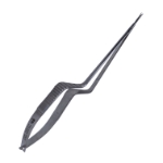 Yasargil Bayonet Microsurgical Spring Handled Scissors, Straight, 14mm Sharp Blades, Standard Screw Area Design, Flat Serrated Handle, Overall Length 7" (180mm) 