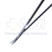 Yasargil Bayonet Microsurgical Spring Handled Scissors, Curved Up, 14mm Sharp Blades, Slim Line Screw Area Design, Flat Three Hole Handle, Overall Length 9" (225mm) - HG6122SL