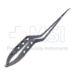 Yasargil Bayonet Microsurgical Spring Handled Scissors, Curved Up, 14mm Sharp Blades, Slim Line Screw Area Design, Flat Three Hole Handle, Overall Length 9" (225mm) - HG6122SL