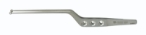Yasargil Bayonet Microsurgical Tumor Forceps, Straight, 3mm Round Serrated Grasping Tips, Flat 3 Hole Handle Design, Overall Length 9" (225mm) 