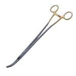 Z-Hysterectomy Forceps, Strong Curve, Flared Shanks, Overall Length 12" (305mm) 
