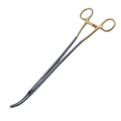 Z-Hysterectomy Forceps, Strong Curve, Flared Shanks, Overall Length 12" (305mm) 