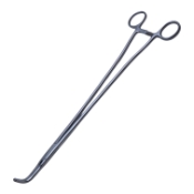 Z-Hysterectomy Forceps, Strong Curve, Flared Shanks, Overall Length 14" (305mm) 