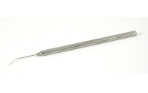 Clayman Spatula, 0.5mm x 10mm Angled Blade, Blunt Tip, Smooth Flat Handle, Polished Finish, Overall Length 5" (127mm) E0481,6801E,E0481