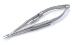 Anis Needle Holder, Straight, Delicate 8mm Jaws, With Lock, Round Knurled Handle, Dull Finish, Overall Length 4-7/8" (122mm) K6-3750,E3804 WLM,08-02155,9860E,K6-3750,08-02155,E3804 WLM