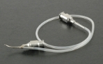 Simcoe Reverse Double-Barreled Irrigating-Aspirating Unit, Curved Shaft, 23ga Thin Wall, 0.3mm Top Port, Polished Finish, Uses Silicone Tubing, Excluding Hub Overall Length 15mm K7-4302,E4971 R,91-7060,1186E,K7-4302,91-7060,E4971 R