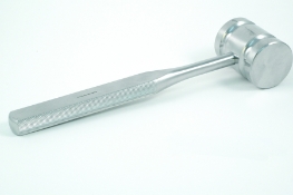 Stainless Steel Mallet, Large, Cylinder Shaped Head, 3lb 2.8oz, Diameter 1.954" (49.6mm), Overall Length 11" (277mm) 
