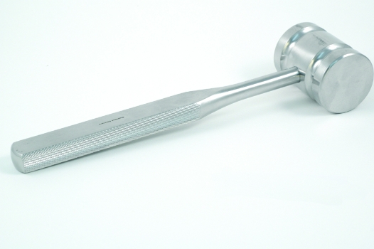 Stainless Steel Mallet, Large, Cylinder Shaped Head, 3lb 2.8oz, Diameter 1.954" (49.6mm), Overall Length 11" (277mm) 
