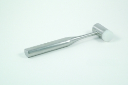 Combination Mallet, #3, Medium, One Replaceable Nylon Cap, One Solid Stainless Side, Cylinder Shaped Head, 8.7oz, Diameter 1" (25.4mm), Overall Length 7-5/8" (194mm) 