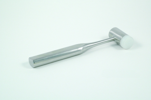 Combination Mallet, #3, Medium, One Replaceable Nylon Cap, One Solid Stainless Side, Cylinder Shaped Head, 8.7oz, Diameter 1" (25.4mm), Overall Length 7-5/8" (194mm) 