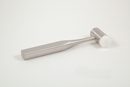 Combination Mallet #7 Medium With One Replaceable Nylon Cap And One Solid Stainless Side, It Has A Cylinder Shaped Head 