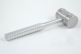 Stainless Steel Mallet, Large, Cylinder Shaped Head, 2lb 4.7oz, Diameter 1-3/4" (44.8mm), Overall Length 9-3/4" (250mm) 