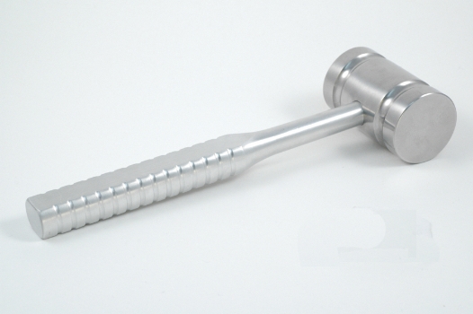 Stainless Steel Mallet, Large, Cylinder Shaped Head, 2lb 4.7oz, Diameter 1-3/4" (44.8mm), Overall Length 9-3/4" (250mm) 