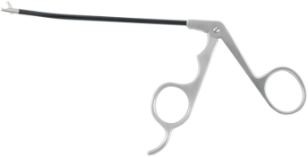 Hook Scissors, Insulated, Curved Left 30 Degrees, Shaft Diameter 3.4mm, Working Length 5" (128mm), Overall Length 8-5/8" (218mm) 