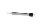 Jewelers Style Bipolar Forceps, Angled 45 Degrees, 0.4mm Tip, 10mm High Polish Area, Overall Length 4" (102mm) 