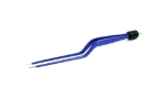Cushing Bayonet Bipolar Forceps, 1mm Tip, 2mm Platform, 10mm High Polish Area, Overall Length 7-1/2" (190.5mm) 