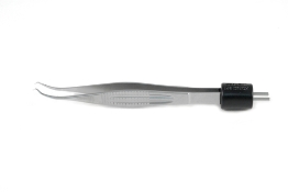 Coaptation Bipolar Forceps, 0.4mm Tip, 2mm Bend To Tip, 10mm High Polish Area, Overall Length 4-1/4" (108mm) 