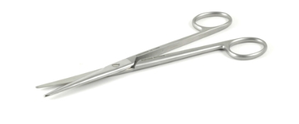 Metzenbaum Scissors, Straight, Blunt Tips, Oval Shanks, Two Tone Finish, Overall Length 7" (180mm) 